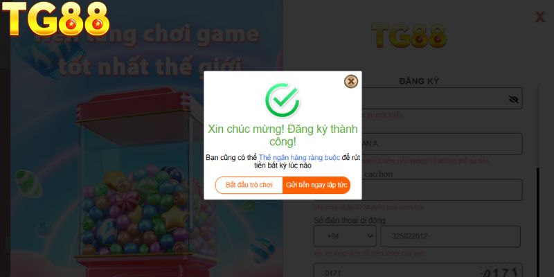 Một vài lưu ý khi đăng ký TG88